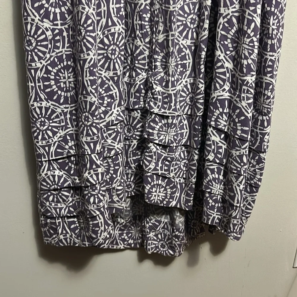 Denim 24/7 Purple and White Tank Maxi Sundress Size 18 Ruffle - Picture 6 of 7
